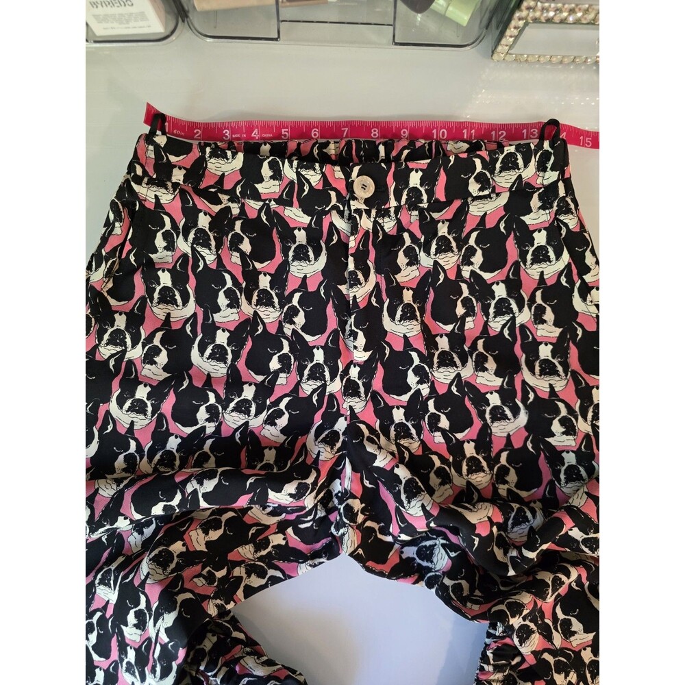 GUCCI Silk French Bulldog Pants Women's size EU 38, US MEDIUM, Pink Multicolor - Picture 5 of 16